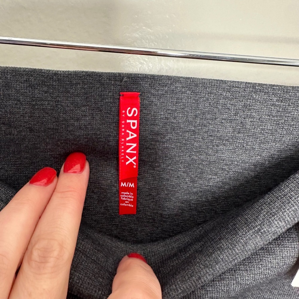 SPANX Women's Look At Me Now High Waist Heathered Charcoal Seamless Leggings‎ M - Picture 3 of 5